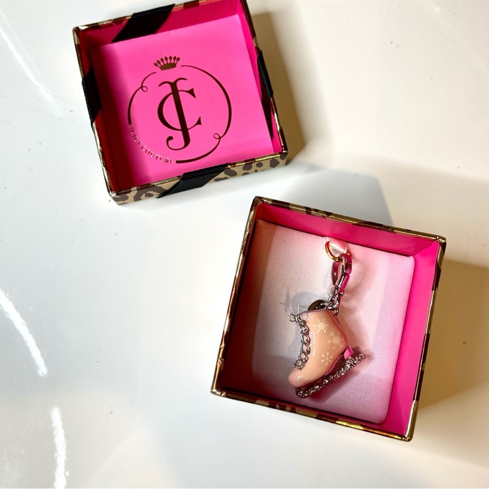 👑 JUICY COUTURE 👑  LIMITED EDITION 2013 ICE SKATE CHARM • NEW with BOX!